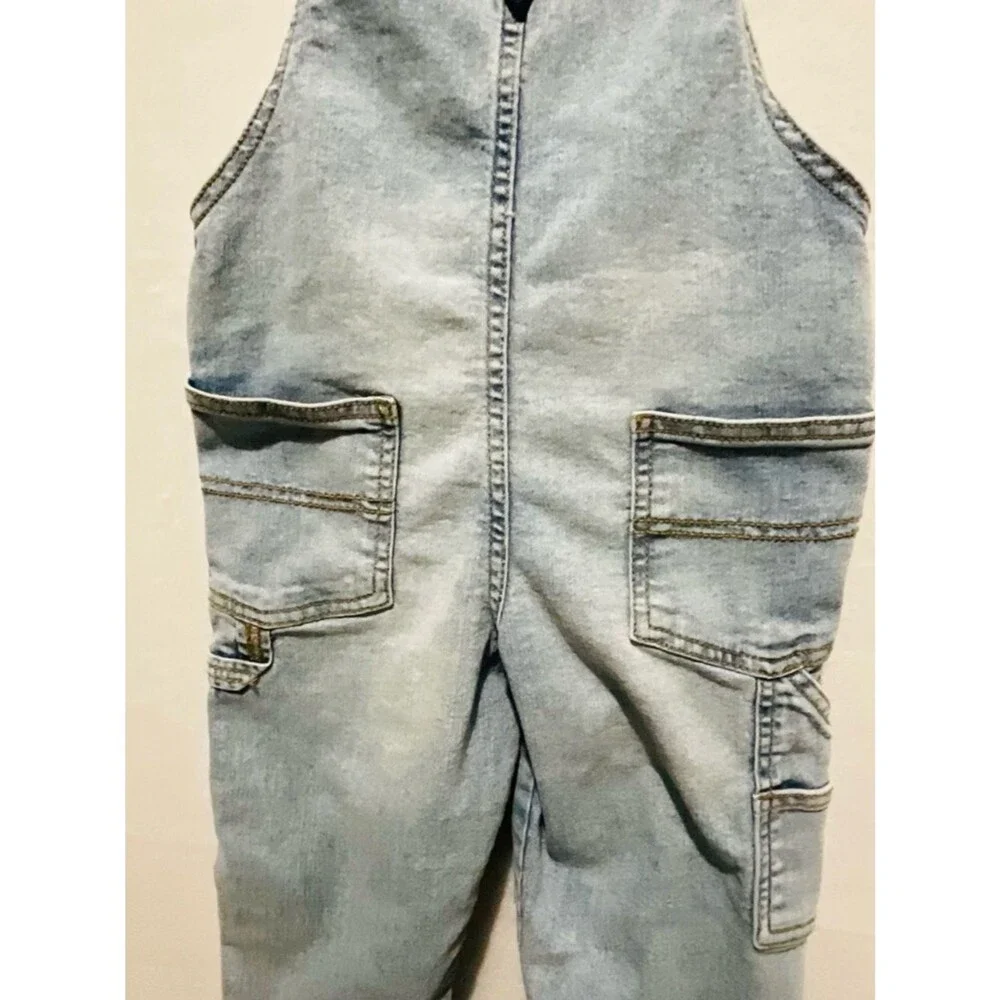 OshKosh Bgosh Toddler Boys Girls Vestbak Denim Overalls Light Wash Classic 3T